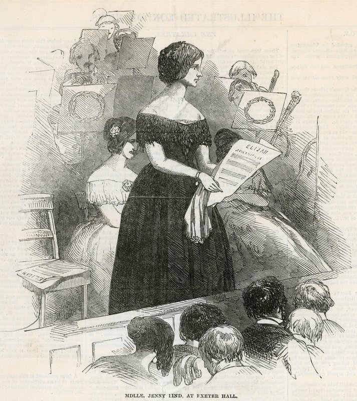Jenny Lind v Exeter Hall od English School