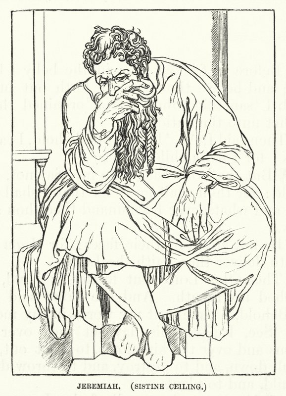 Jeremiah, Sixtinský strop (rytina) od English School