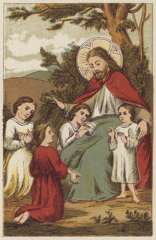 Ježíš Kristus a děti (barva lito) od English School