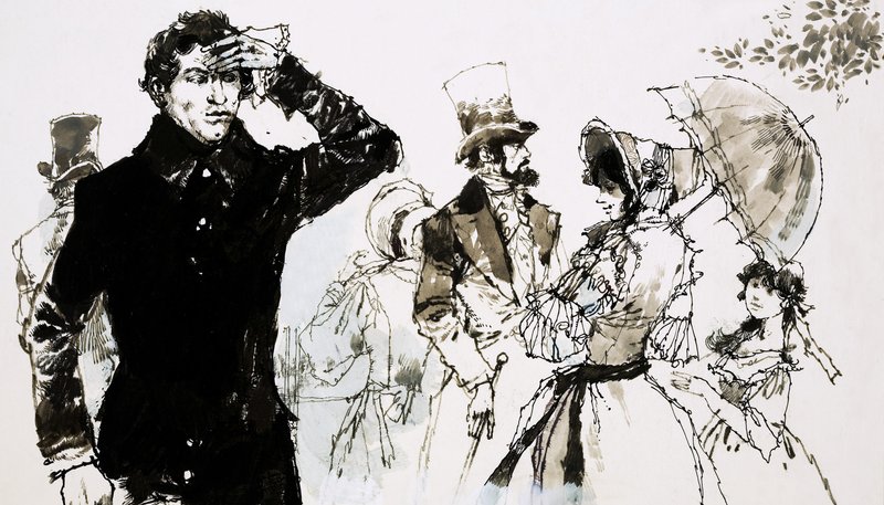 Johann Strauss pere ve svém zapnutém kabátě od English School