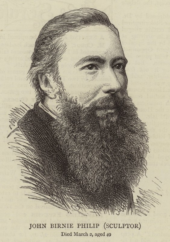 John Birnie Philip, sochař (rytina) od English School