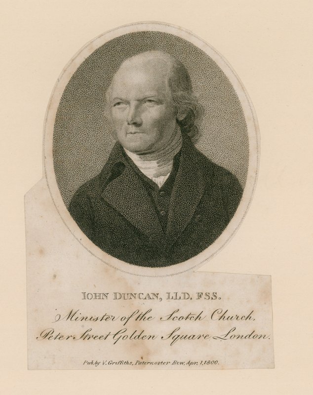 John Duncan, ministr skotské církve, Peter Street, Golden Square, Londýn od English School
