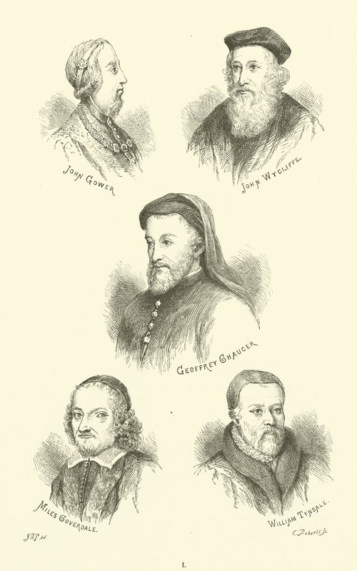Hrají: John Gower, John Wycliffe, Geoffrey Chaucer, Miles Coverdale, William Tyndale od English School