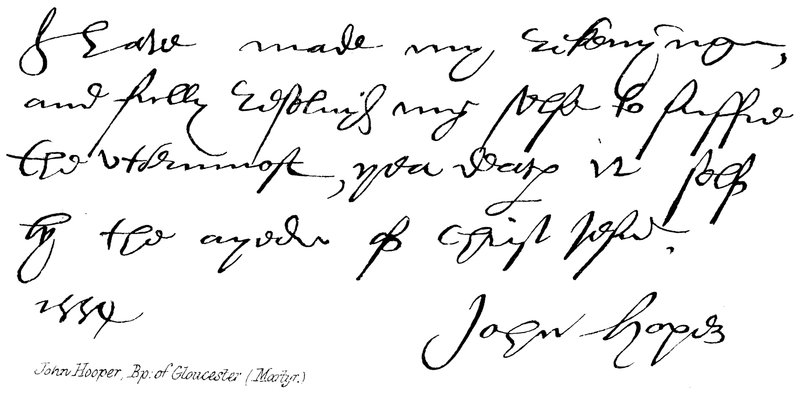 John Hooper, Bp: z Gloucesteru (mučedník) od English School