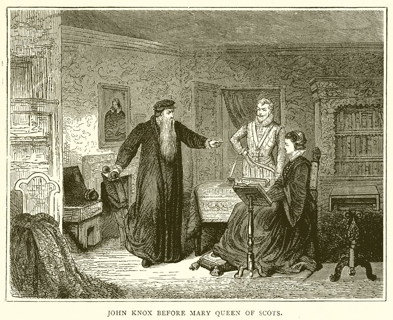 John Knox před Mary Queen of Scots od English School