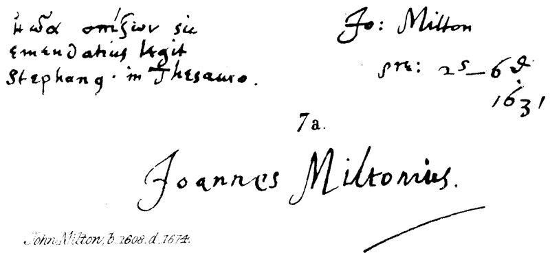 John Milton, nar. 1608, nar. 1674 od English School