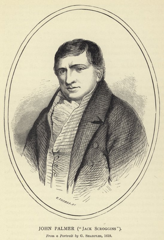 John Palmer, Jack Scroggins, Z portrétu G Sharplese, 1819 od English School