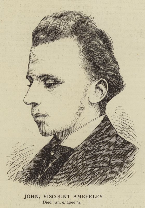 John Viscount Amberley (rytina) od English School