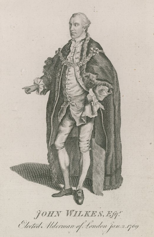 John Wilkes, zvolený radním v Londýně, 2. ledna 1769 od English School