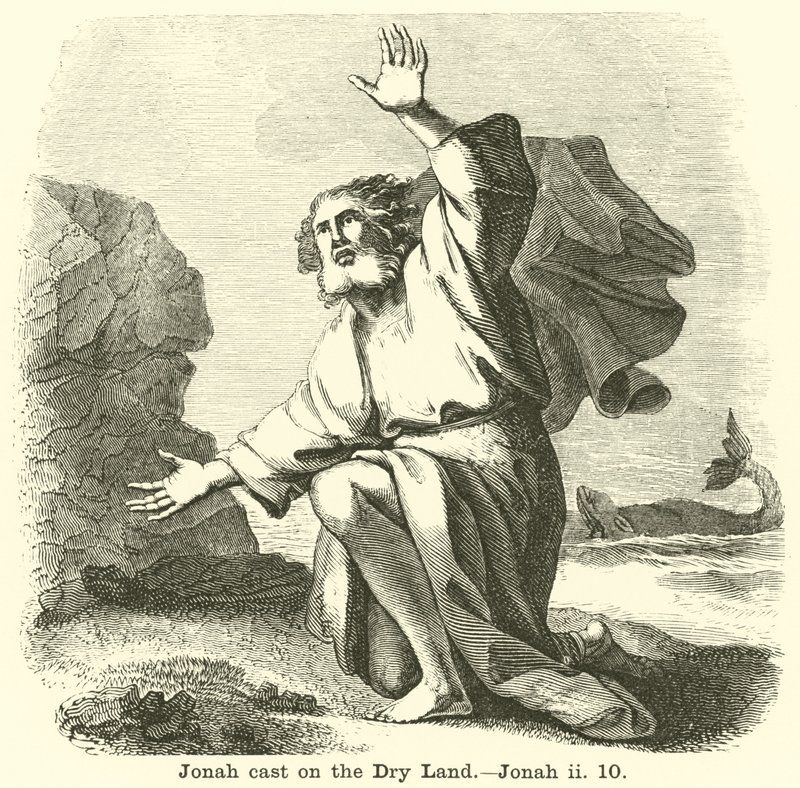 Jonah obsazení do Suché země, Jonah, ii, 10 od English School