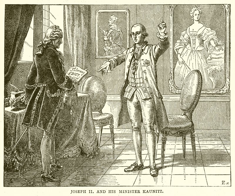 Josef II a jeho ministr Kaunitz od English School