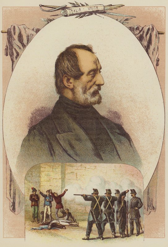 Joseph Mazzini, Občané zastřeleni za čtení Mazziniho deníku (barevné lito) od English School