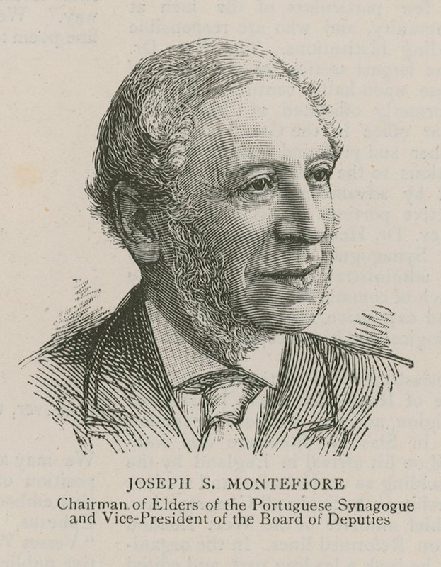Joseph S Montefiore, předseda starších portugalské synagogy a místopředseda Poslanecké sněmovny od English School
