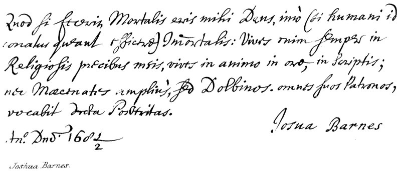 Joshua Barnes od English School