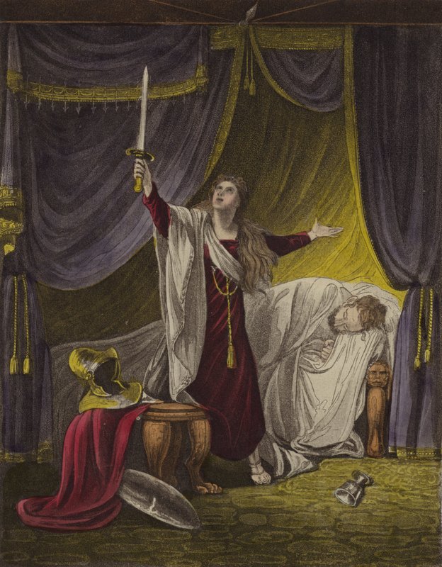 Judith stětí Holofernesovi (barevné lito) od English School