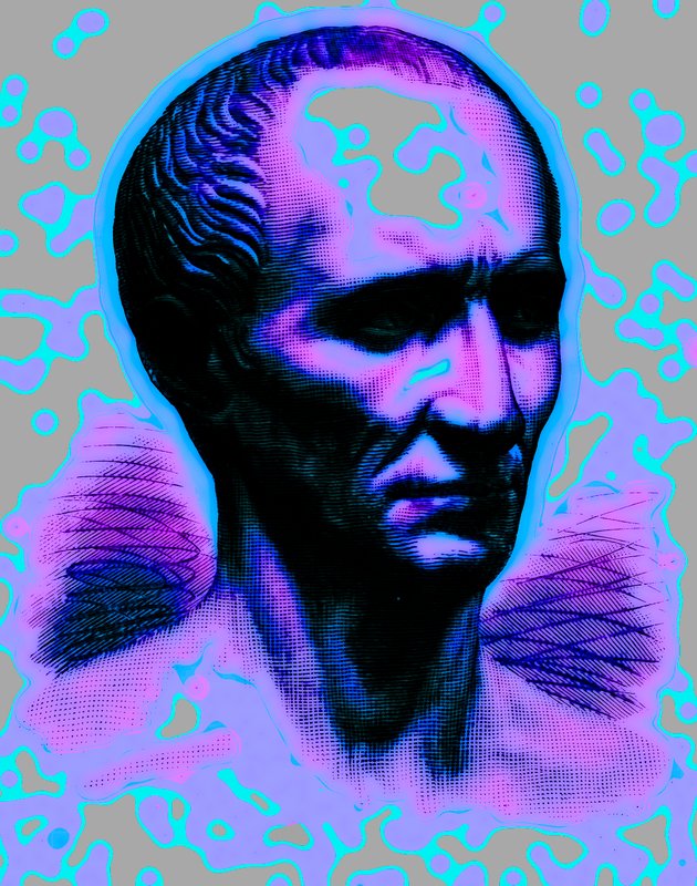 Julius Caesar, ilustrace z Cassells Illustrated Universal History od Edwarda Olliera, publikovaná v roce 1890 (digitálně vylepšený obrázek) od English School