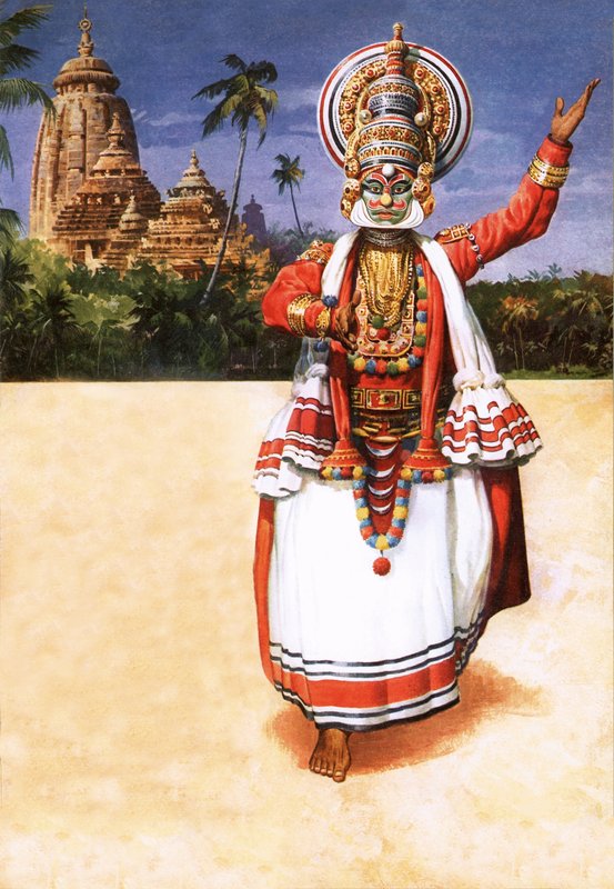 Kathakali, jeden z nejbarevnějších indických tanců od English School
