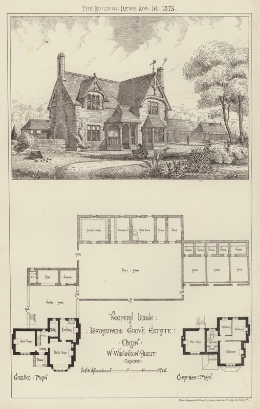 Keepers Lodge, Broadwell Grove Estate, Oxon (rytina) od English School