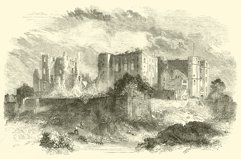 Kenilworth Castle (rytina) od English School