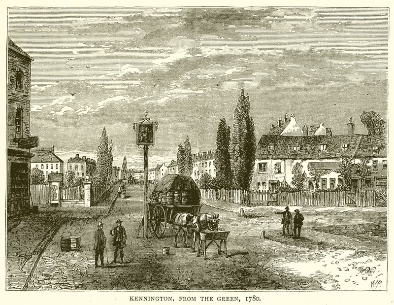 Kennington, ze Zeleného, 1780 od English School
