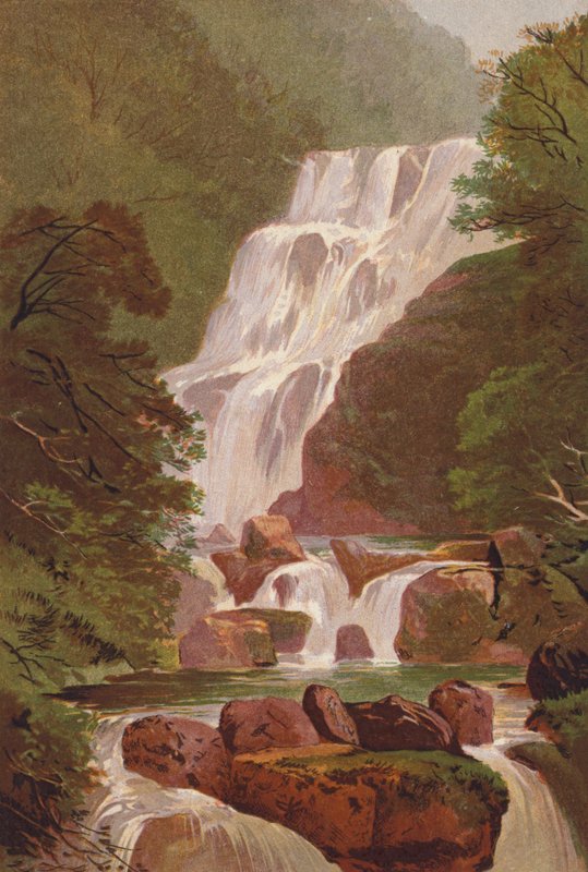 Killarney Lakes, vodopád Torc (barevné lito) od English School