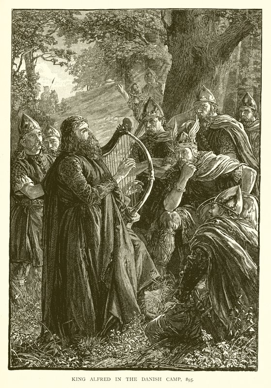 Král Alfred v dánském táboře, 895 od English School