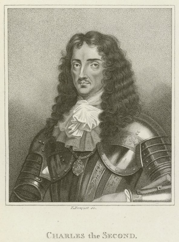 King Charles II (rytina) od English School