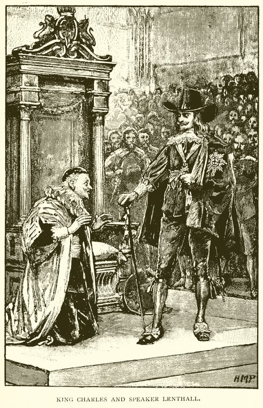 Král Charles a mluvčí Lenthall od English School