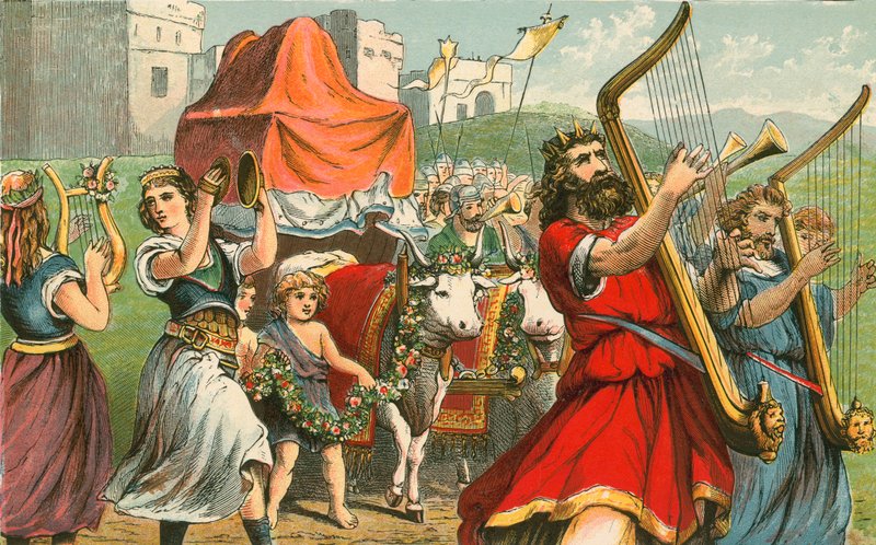 Král David přináší archu smlouvy od English School