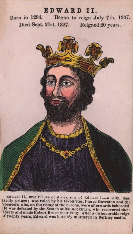 King Edward II (barevná rytina) od English School