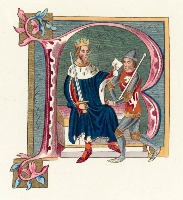 King Edward II (barevná rytina) od English School