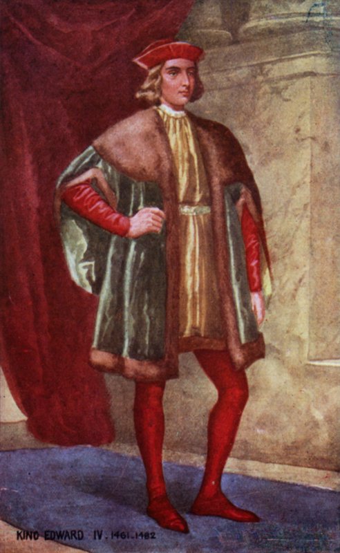 Král Edward IV (barevné lito) od English School