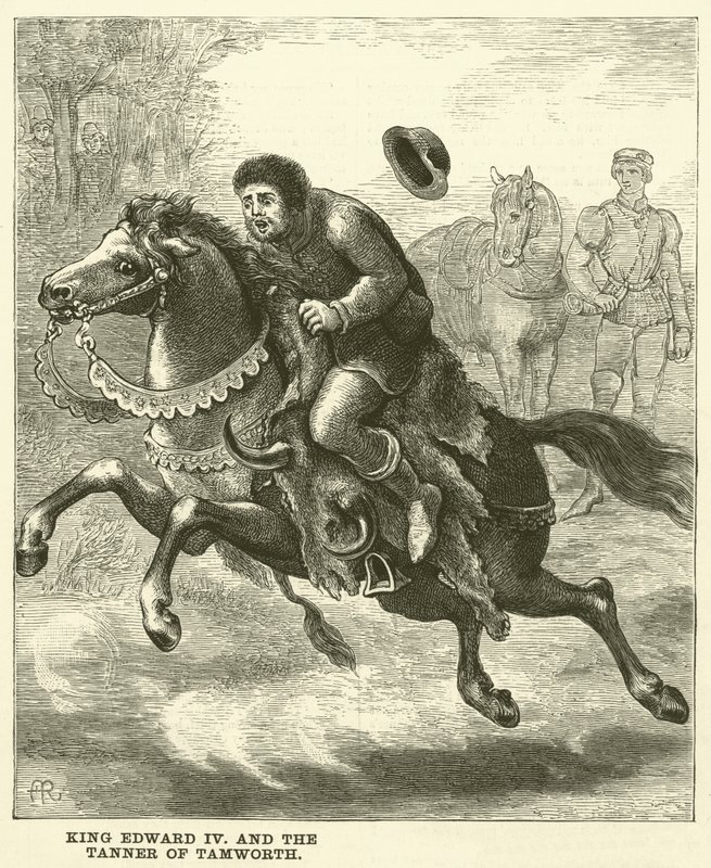 Král Eduard IV. a koželuh z Tamworthu (rytina) od English School