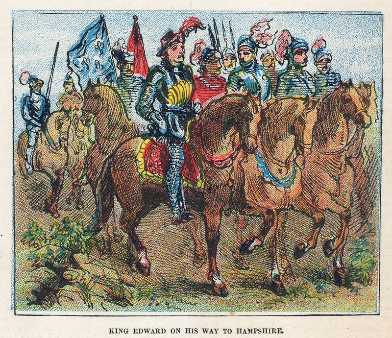 Král Edward I. na cestě do Hampshire od English School