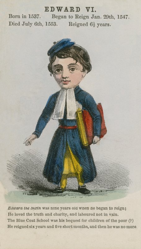 Král Edward VI (akvatinta) od English School