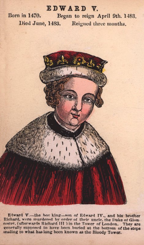 King Edward V (barevná rytina) od English School