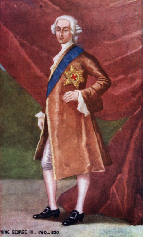 King George III (barevné lito) od English School