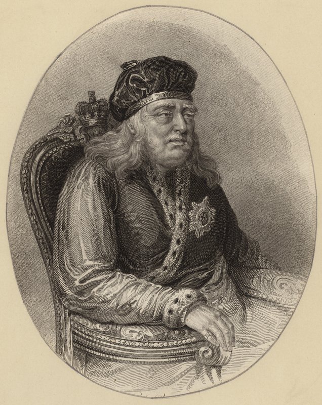 Král Jiří III jako starý muž od English School