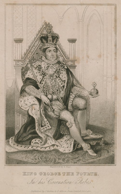 Král Jiří IV. ve svém korunovačním rouchu od English School