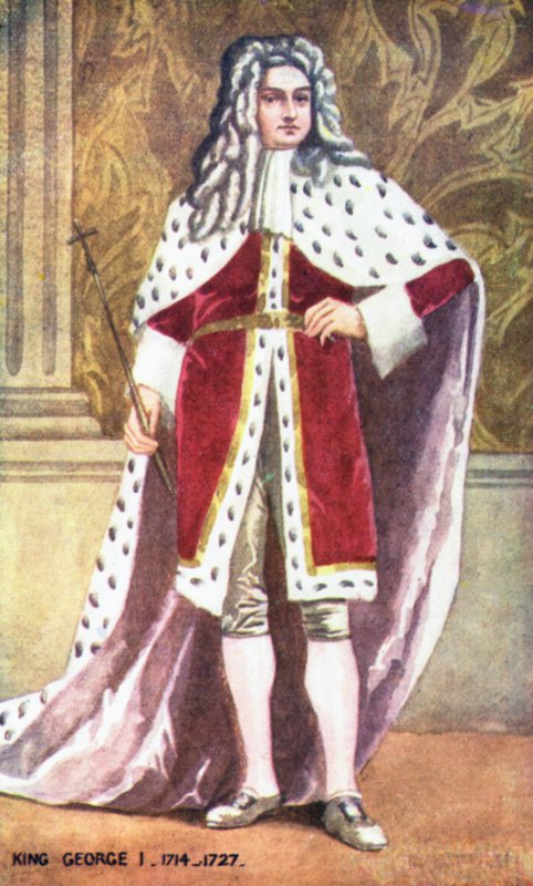 Král Jiří I. (barevná litografie) od English School