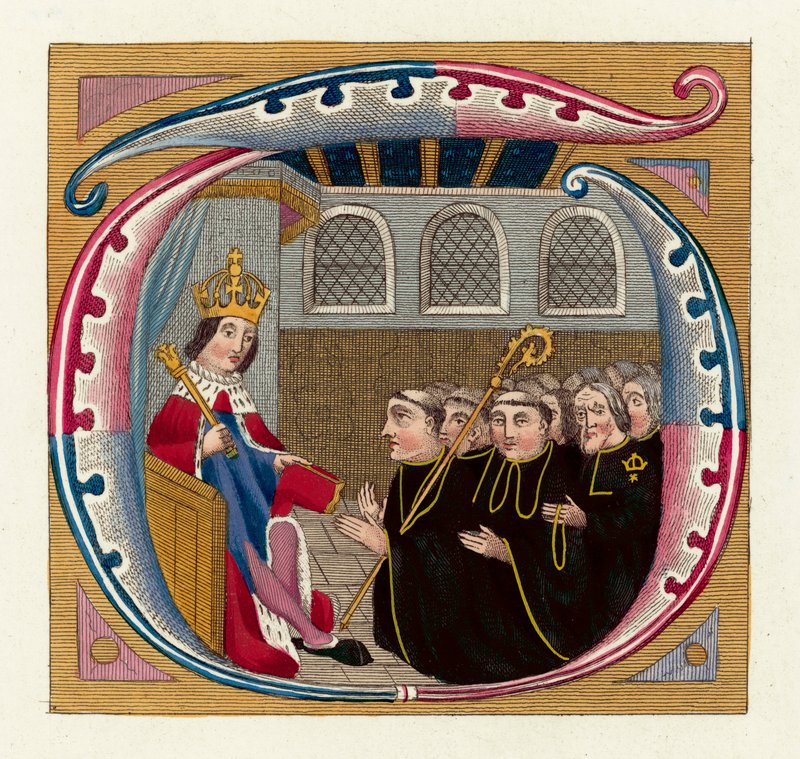Král Jindřich VII. (barevná rytina) od English School