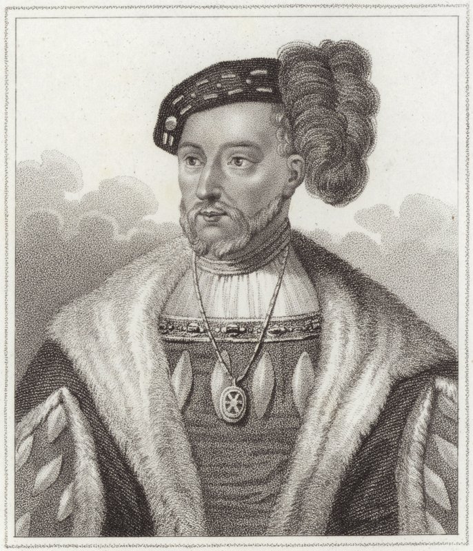 King James V (tečkovaná rytina) od English School