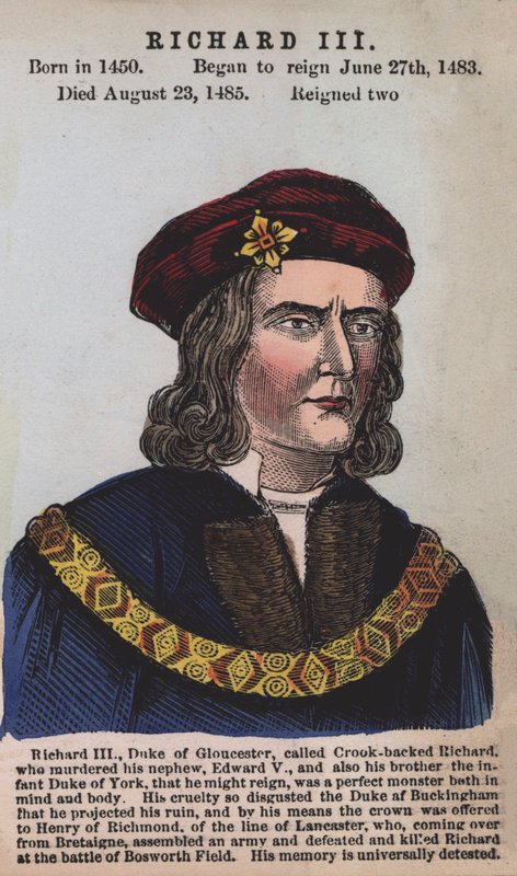 King Richard III (barevná rytina) od English School