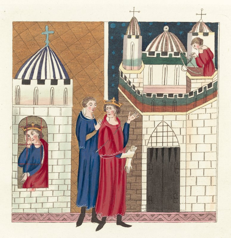 King Richard I (barevná rytina) od English School