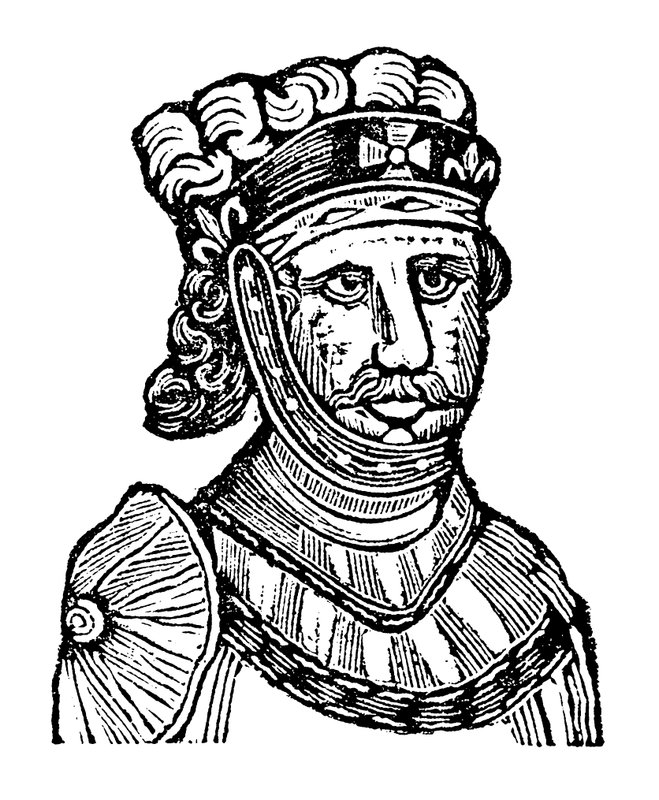 Král Richard I., příjmením Coeur De Lion (dřevořez) od English School