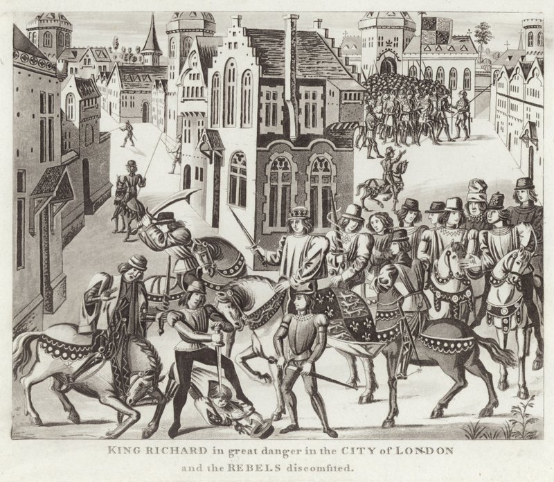 Král Richard ve Velkém nebezpečí v City of London a rebelové jsou v šoku od English School