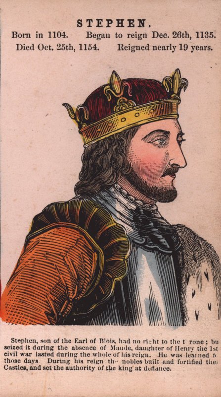 King Stephen (barevná rytina) od English School