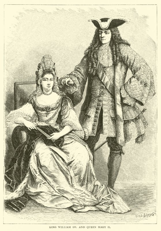 Král Vilém III a královna Marie II od English School