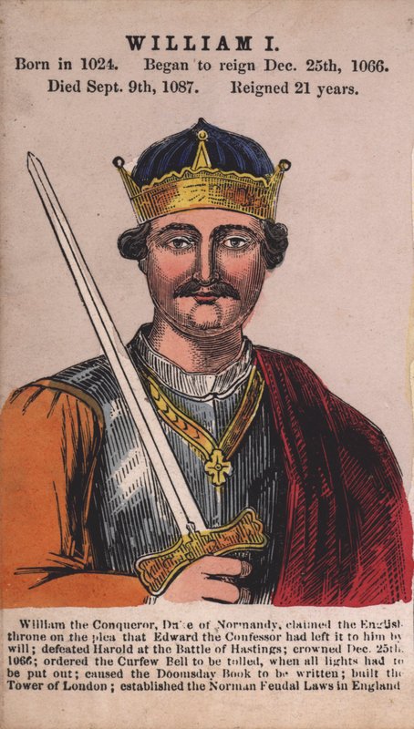 King William I (barevná rytina) od English School