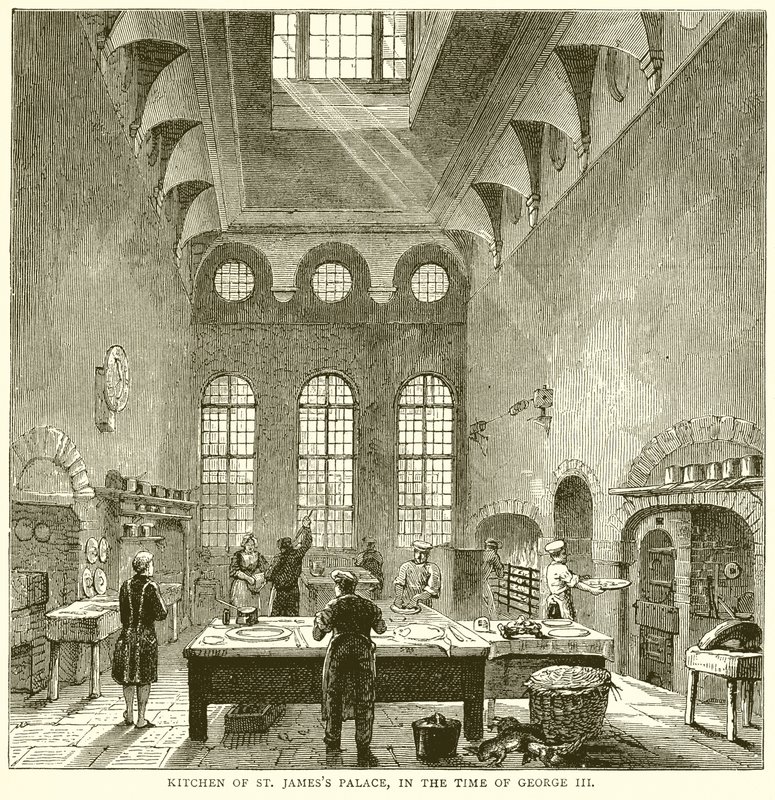 Kuchyně paláce svatého Jakuba, v době Jiřího III od English School